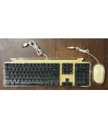 M7803 Apple Pro Wired USB Keyboard Clear Black + Pro Mouse - Very Clean ... - €23,19 EUR