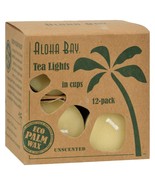 Aloha Bay - Palm Wax Tea Lights With Aluminum Holder Cream - 12 Candles - $13.05