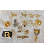 Vintage Horse Lot of 14 Brooches Tie Bar/Clip Some Signed JJ UltraCraft ... - $69.95