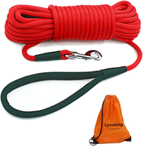 Lynxking Check Cord Dog Leash Long Lead Training Tracking Line Comfortable Handl - £20.80 GBP