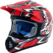 AFX FX-17Y Motorcycle Helmet - Butterfly - Matte Ferrari Red - Large 011... - £89.50 GBP