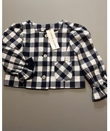 2T Janie and Jack Girl Gingham Cropped Jacket Merchant Marine BNWTS $69 - $570.99 MXN