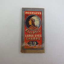 Antique Package Sewing Needles Peerless Elliptical Large Eyed Sharps #3/9 Czech - £7.89 GBP