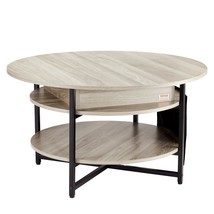 VEVOR Lift Top Coffee Table 35.3" Round Coffee Table with Storage Drawers, Hidde - $5,630.09 MXN