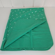 Carters Baby Girl Cotton Flannel Receiving Swaddle Blanket Green White Flowers - £19.37 GBP