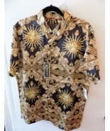 NEW Baroque Gold Sun Medusa Italian Designer Style Mens Short Sleeve Size M - £42.56 GBP