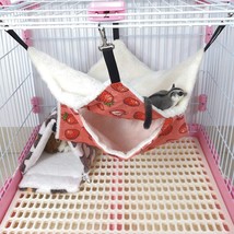 Sugar Glider Parrot Guinea Pig Hideout Play Sleep (Strawberry) - £19.18 GBP