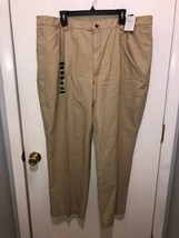 NWT L.L. Bean Tropic Weight Chino Pants 44X29 Khaki Color Elastic Back W... - $29.69