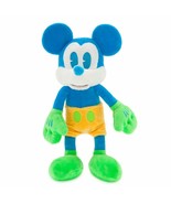 Disney Neon Mickey Mouse Bean Bag Plush~12&quot;~Classic Blue Green Yellow~Co... - $30.91