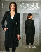 Vogue V1709 Misses 8 to 16 Designer Guy Laroche Light Jacket Sewing Pattern - $26.00