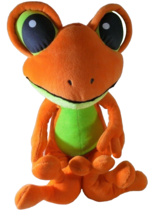 Gecko Six Flags Grand Prairie Texasorange green Plush Stuffed Animal Toy... - $8.79