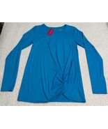 Lilly Pulitzer Turquise Luxletic Top whit front detail Long Sleeve Size ... - €34,08 EUR