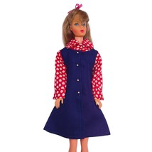 Vintage Barbie Clone Marsha Brady Dress Mod Red White Blue - £23.36 GBP
