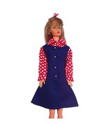 Vintage Barbie Clone Marsha Brady Dress Mod Red White Blue - £23.35 GBP