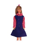 Vintage Barbie Clone Marsha Brady Dress Mod Red White Blue - $29.69