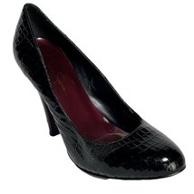 Jessica Simpson Womens Shoes Size 9B Black Leather Heels Pumps - £25.03 GBP