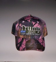 &quot;Trump 2020 Keep America Great&quot; or Plain Pink Camo Hat Womens U Choose New! - £7.77 GBP