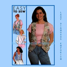 1990&#39;s Womens Vests in Three Easy to Sew Styles size 6 8 10 12 14 16 18 20 22 24 - £11.15 GBP
