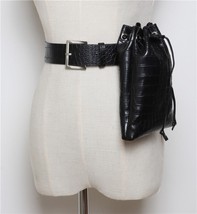 Mihaivina Alligator Handbag On The Belt Women PU Leather Waist Bag Fanny Pack Fa - £19.54 GBP