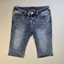 True Religion Riley Jean Shorts Womens 29 (32×14) Knee Length Stretch Denim - €23,30 EUR