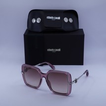 Roberto Cavalli SRC007 0D48 Transparent Pink/Brown Gradient 55-17-140 Su... - $314.57