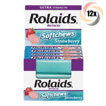 Full Box 12x Rolls Rolaids Ultra Strength Antacid Strawberry Softchews |... - £20.60 GBP