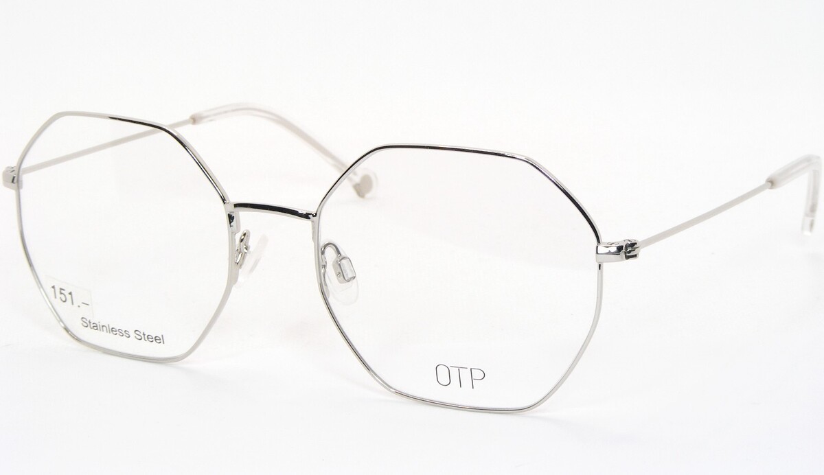 OTP-112 S105 Glänzend Silber Brille Metall Rahmen 53-18-145mm - $86.12