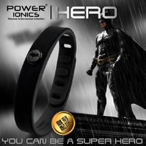 Super Hero PowerIonics 3000ions Sports Titanium Bracelet Batman Thor Cpt... - £26.58 GBP