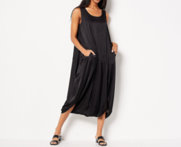 Attitudes by Renee Global Illusions Draped Jumpsuit Black, 1X  A500931 - £23.70 GBP