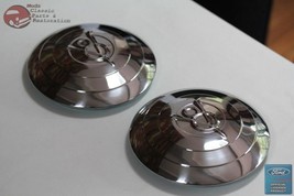 1933 Ford Licensed Passenger Car Pickup Truck Stainless Steel Hub Caps V... - £61.85 GBP