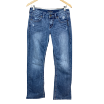 Silver Eden Jeans Womens 28 Low Rise Bootcut Distressed Light Wash Denim... - £19.89 GBP