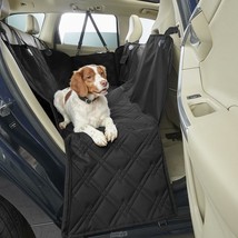 Hammacher Full Coverage Dog Pet Car Seat Cover buckled straps 58&quot;Lx54&quot;W Black - £29.80 GBP