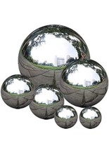 6X Stainless Steel Mirror Polished Sphere Hollow Round Ball Garden 6” To... - £7.75 GBP