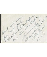 Claude Passeau Signed 3x5 Index Card JSA Cubs 1945 World Series One Hitter - £23.79 GBP