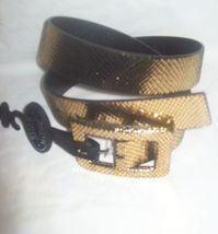 STEVE MADDEN  GOLD/BLACK REVERSIBLE BELT  NWT SZ S - $53.36
