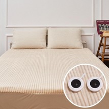 Heated Mattress Pad Electric Matress Cover Fast Heating Bed Warmer Fitted Deep - £59.75 GBP+