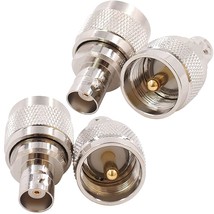 Bnc Female To So239 Male Adapter 4Pcs Rf Coaxial Coax Connector Pl-259 P... - $18.99