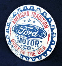 FORD American - *US MADE* - Round Metal Sign - Man Cave Garage Bar Wall Décor - £14.31 GBP