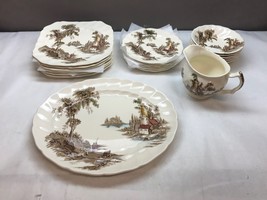 Vintage LOT Johnson Brothers OLD MILL Salad, Bread DESSERT Platter CREAMER - £46.59 GBP