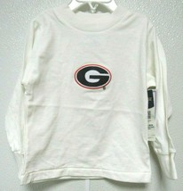 NCAA Georgia Bulldogs Circle G Logo White T-Shirt Long Sleeve Two Feet Ahead - £17.37 GBP