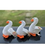 LOT of 3 Ty Beanie Babies Gracie The Swan White 1996 Birds Plush - $24.61 CAD