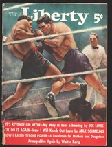 Liberty 6/25/1938-Boxing cover-Joe Louis-Max Schmeling-Pulp fiction-Walter Ba... - £53.22 GBP
