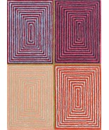 Modern AESTHETIC Abstract Geometric Modern Hand Tufted Designer Wool Tuf... - £355.88 GBP+