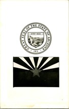 Vtg Cartolina RPPC - Great Seal Of The Stato Di Arizona &amp; Arizona Bandiera M12 - £5.49 GBP