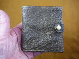 (EL200-100) 100% Genuine Warthog wart hog leather hide brown trifold wallet - $210.36