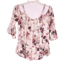 California Gypsy Floral Blouse Top Size Large - $11.34