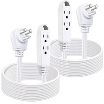 Kasonic 6 Feet 3 Outlet Extension Cord 2 Pack - Triple Wire Grounded Mul... - £21.96 GBP