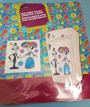 Day of Dead Refrigerator Decals Imanes Para Refrigerador Man Woman Black... - $370.72 MXN