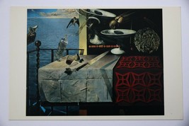 Salvador Dali Living Still Life Fast Moving Nature Morte Vivante Postcard 1998 - £19.89 GBP
