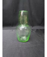 Vintage Green Depression Uranium Glass Decanter & Cup - GLOWS & NO CHIPS - $56.08 CAD Vintage Green Depression Uranium Glass Decanter & Cup - GLOWS & NO CHIPS - $56.08 CAD